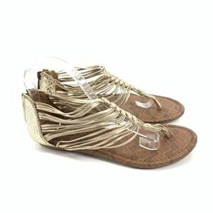 Elegant Gold Strappy Sandals